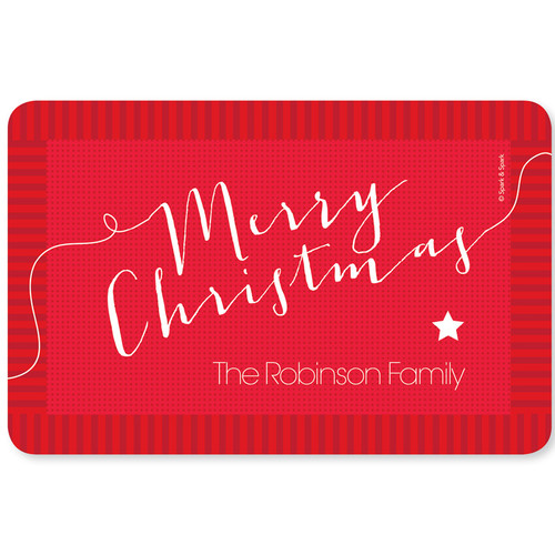Merry Christmas Message Holiday Placemat