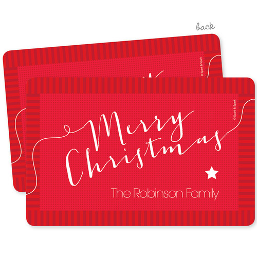 Merry Christmas Message Holiday Placemat