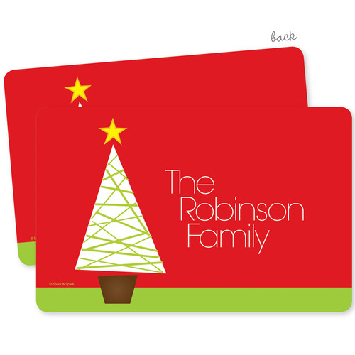 Modern Xmas Tree Holiday Placemat
