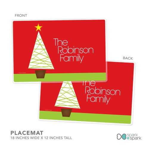 Modern Xmas Tree Holiday Placemat