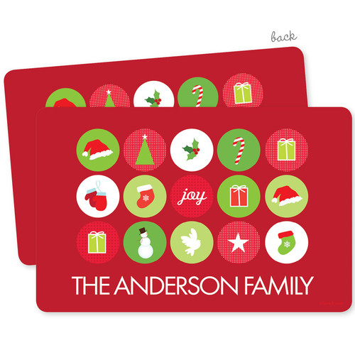 Christmas Symbols Holiday Placemat