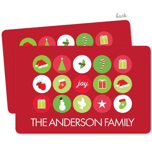 Christmas Symbols Holiday Placemat