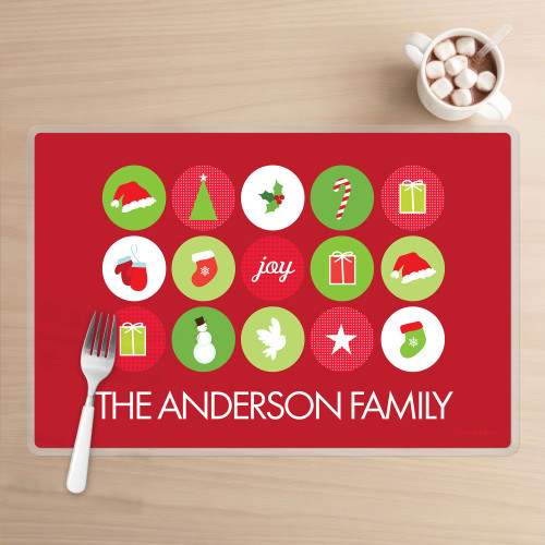 Christmas Symbols Holiday Placemat