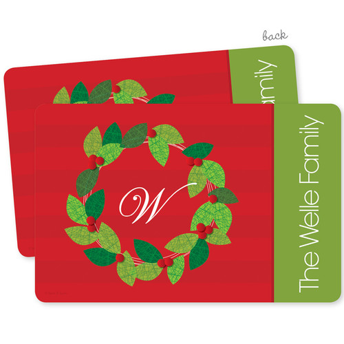 Elegant Wreath Holiday Placemat