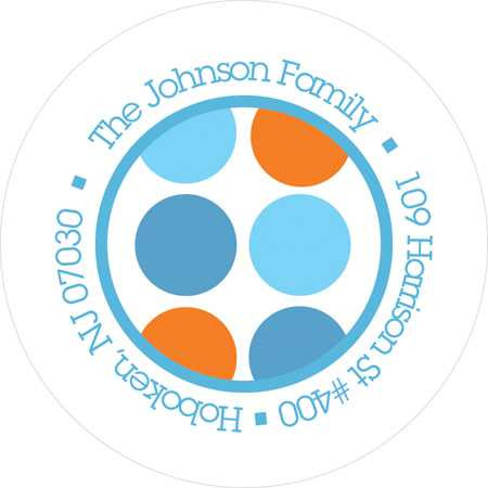 Address Labels Kids Blue Shirt Blue