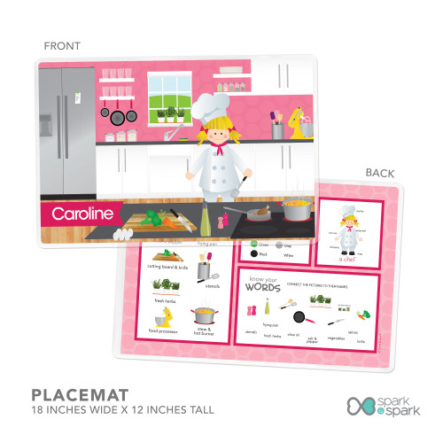 A Girl Chef's Taste Kids Placemat