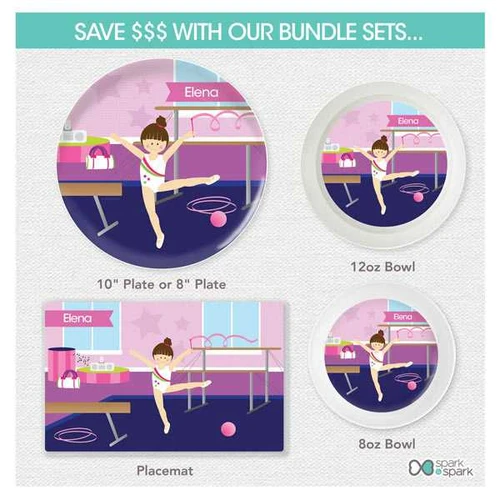 Cute Gymnast Girl Kids Placemat