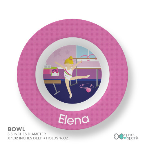 Cute Gymnast Girl Kids Placemat