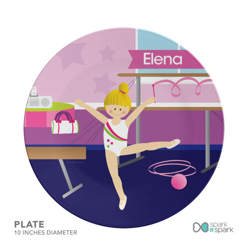 Cute Gymnast Girl Kids Placemat