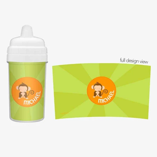 Cute Baby Monkey Non Spill Cup
