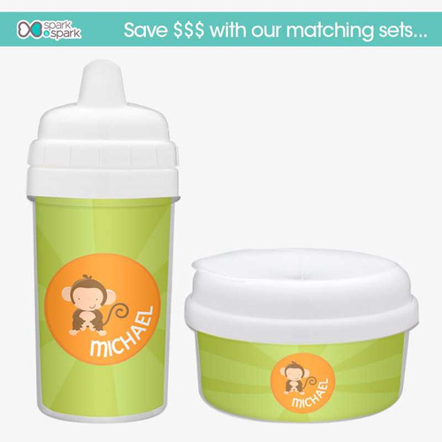 Cute Baby Monkey Non Spill Cup