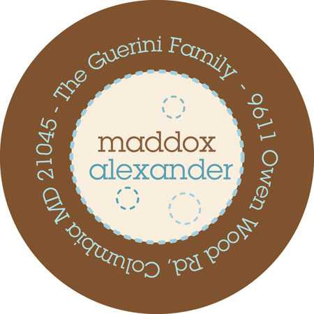 Fun Address Labels Mod Circles And Ribbon
