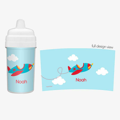 Plane Personalized Sippy Cups for Toddlers
