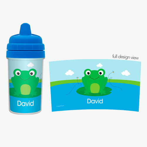 Cute Smiley Frog Boy Sippy Cups