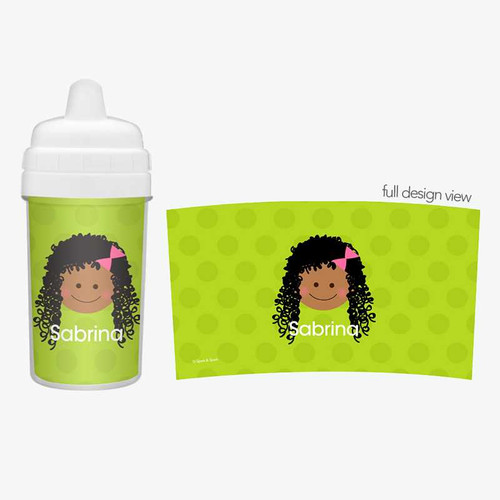 Just Like Me Green Custom Sippy Cups