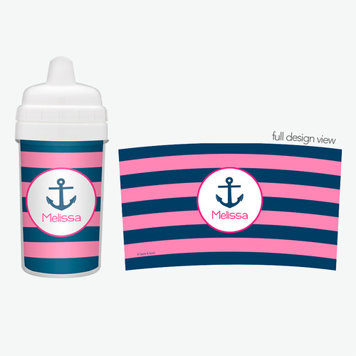 Let's Sail Pink Toddler Sippy Cups