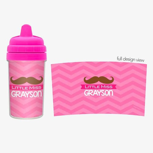 Little Miss Mustache Custom Baby Sippy Cup