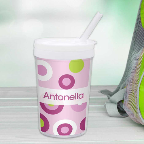 Circles and Circles-purple Custom Kids Cups