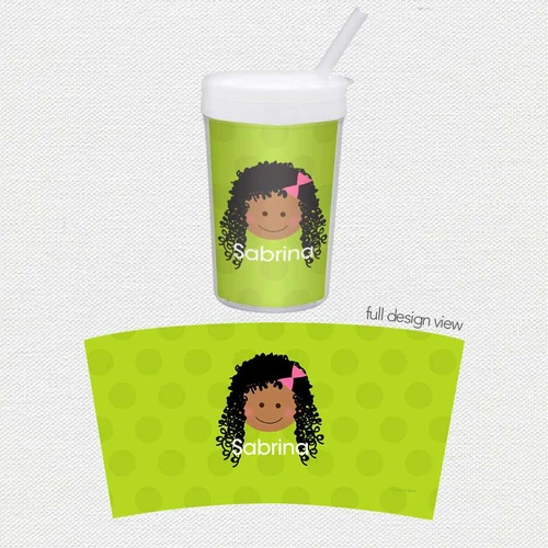 Just Like Me Girl Green Toddler Cup