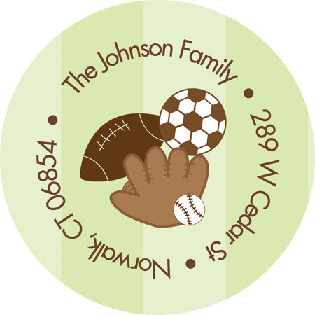 Address Labels Kids My Sports Team