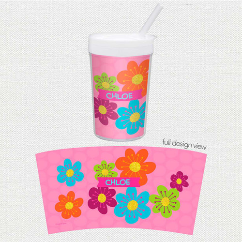Shiny Bold Flowers Toddler Cup