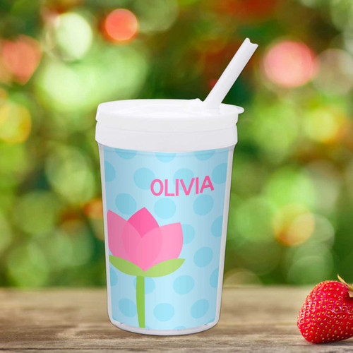 Cute Tulip Personalized Kids Cups
