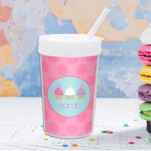 Three Cupcakes Personalized Kids Cups