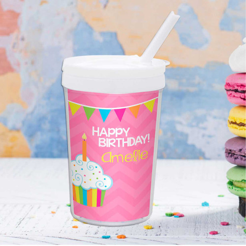 Happy Bday Girl Personalized Kids Cups