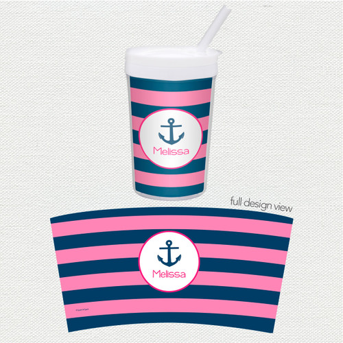 Let's Sail Pink Toddler Cup