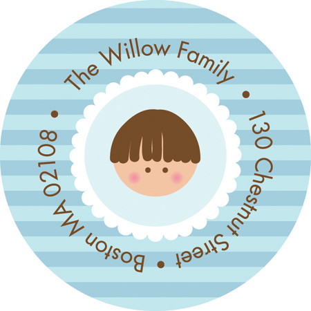 Cute Address Labels Baby Portrait