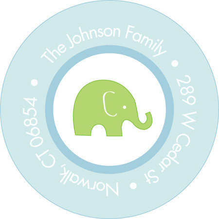 Cute Address Labels Elephants In A Row