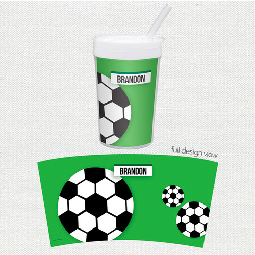 Soccer Fan Green Toddler Cup