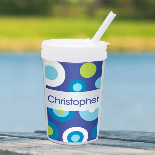 Circles and Circles (Blue) Toddler Cup