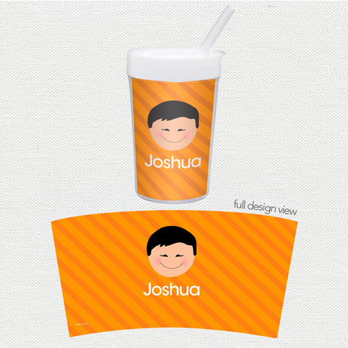 Just Like Me Boy Orange Toddler Cup