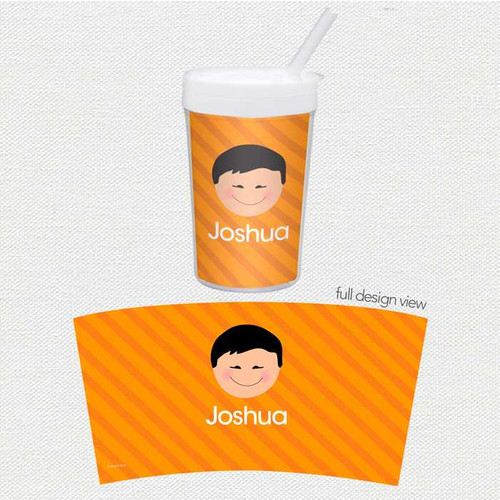 Just Like Me Boy Orange Toddler Cup