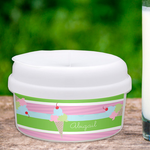 Yummy Ice Cream Personalized Snack Bowl