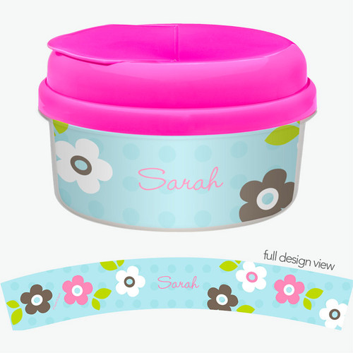 Preppy Flowers Blue Snack Bowl