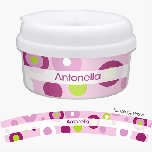 Circles And Circles Purple Personalized Snack Bowl