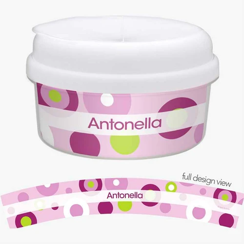 Circles And Circles Purple Personalized Snack Bowl