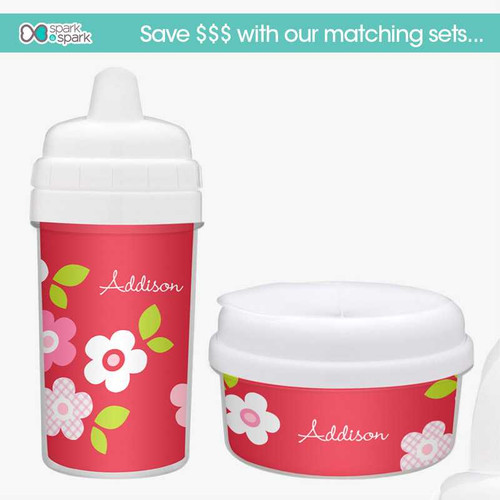 Preppy Flowers Red Snack Bowl
