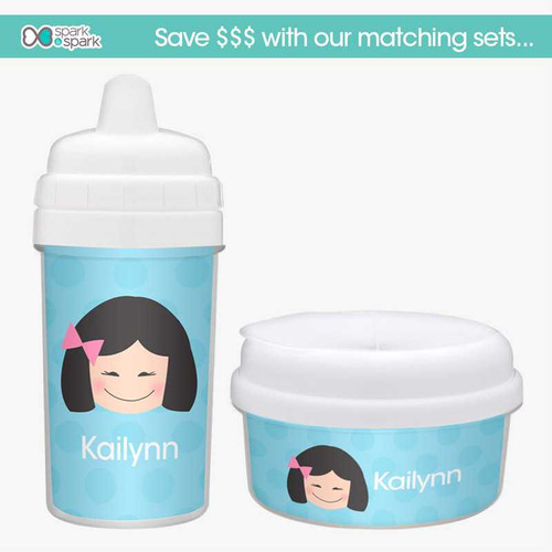Just Like Me Girl Light Blue Kids Snack Bowl