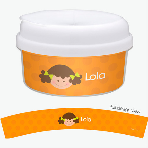 Just Like Me Girl Orange Toddler Snackbowls