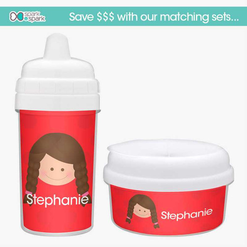 Just Like Me Girl Red Kids Snack Bowl