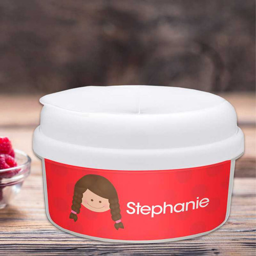 Just Like Me Girl Red Snackbowls For Toddlers