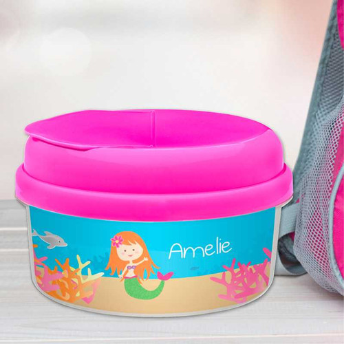 Sweet Mermaid Red Haired Customized Snack Bowl