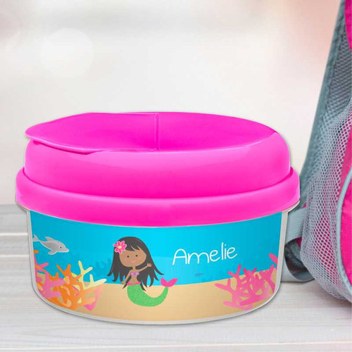 Sweet Mermaid African American Customized Snack Bowl
