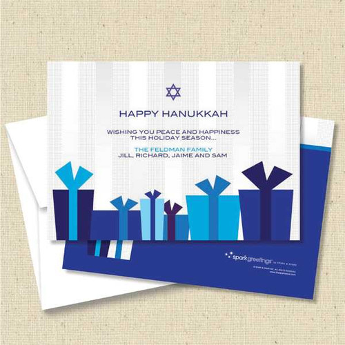 Front and back (optional) with white envelope