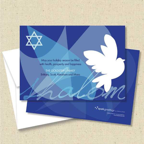 Front and back (optional) with white envelope