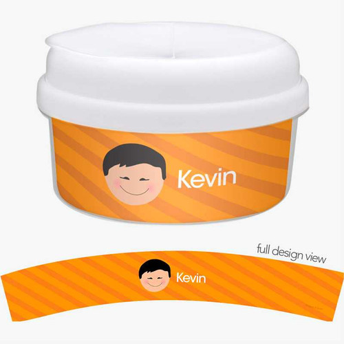 Just Like Me Boy Orange Snack Bowl