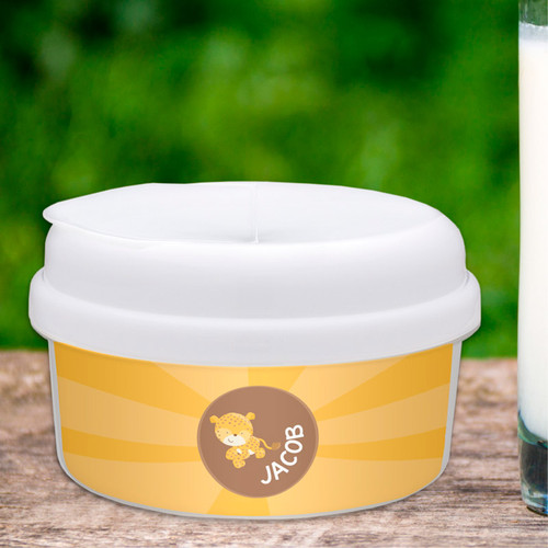 Cute Baby Cheetah Personalized Snack Bowl